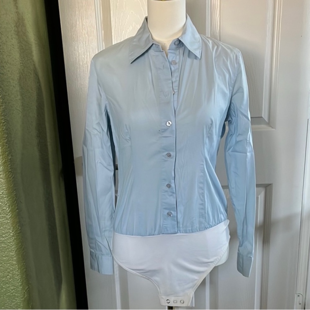 Boston Proper Light Blue Women's Bodysuit